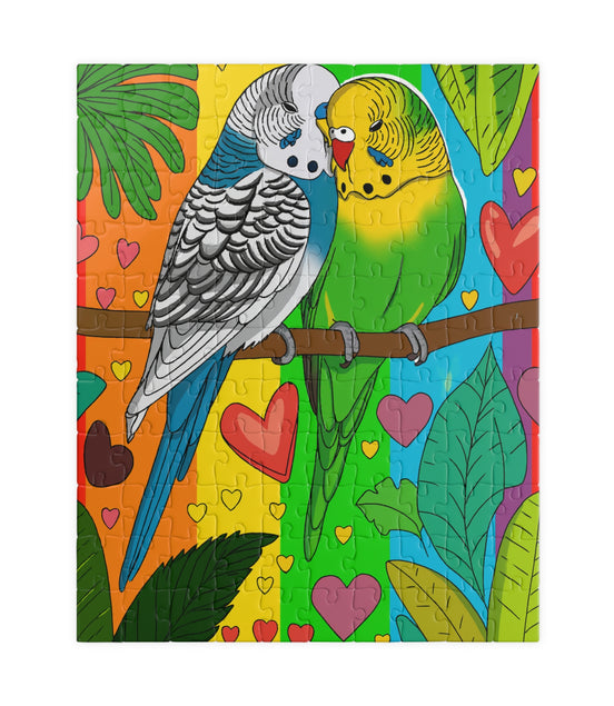 Colorful Love Birds Puzzle, Fun Family Game, 110-252-520-1014 Piece Jigsaw, Perfect Gift for Bird Lovers, Home Decor Activity