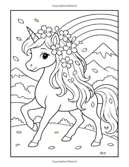 Unicorn Coloring Book: I LUV EZ Coloring Book