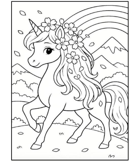 Unicorn Coloring Book: I LUV EZ Coloring Book