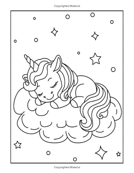 Unicorn Coloring Book: I LUV EZ Coloring Book