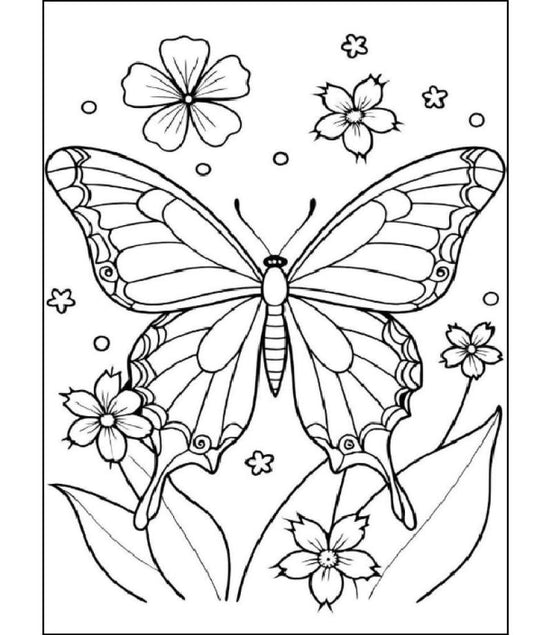 Butterflies: I LUV EZ Coloring Book
