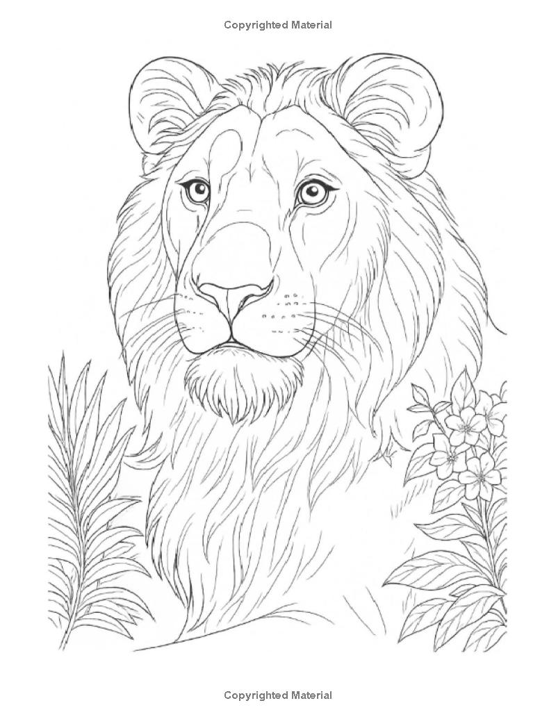 Animals in the Wild: I LUV EZ Coloring Book