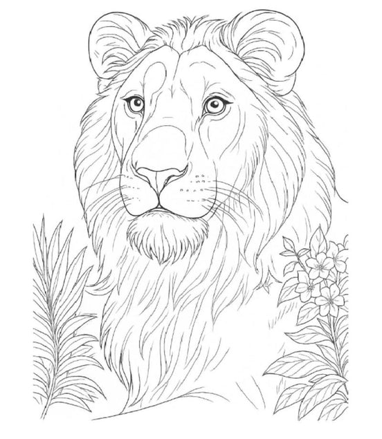 Animals in the Wild: I LUV EZ Coloring Book